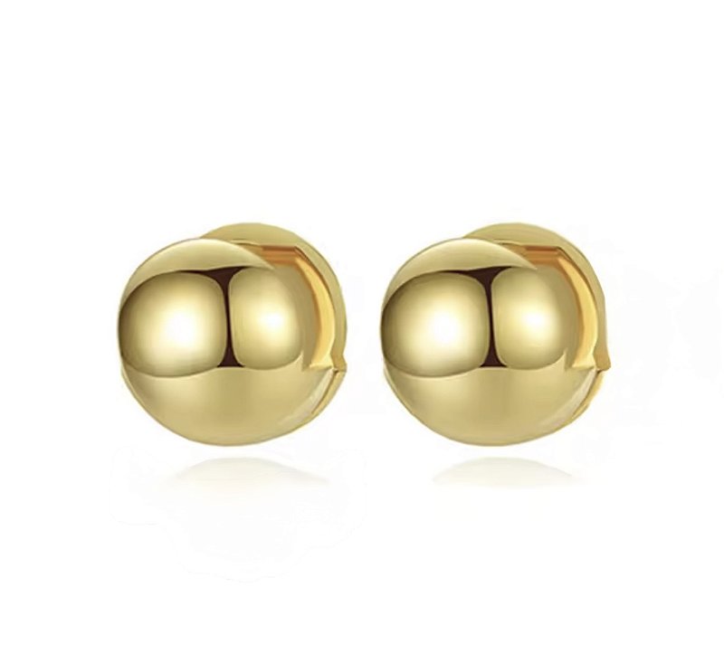 Argola Esfera Polida - Prata 925