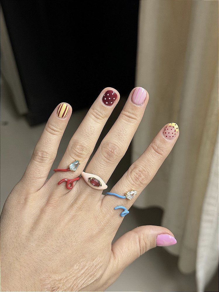 Anel Esmaltado Fluid Drop