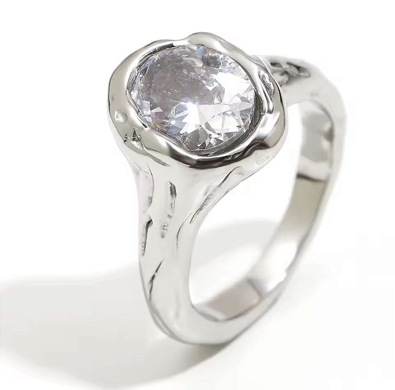 Anel Escultural Liquid Gem