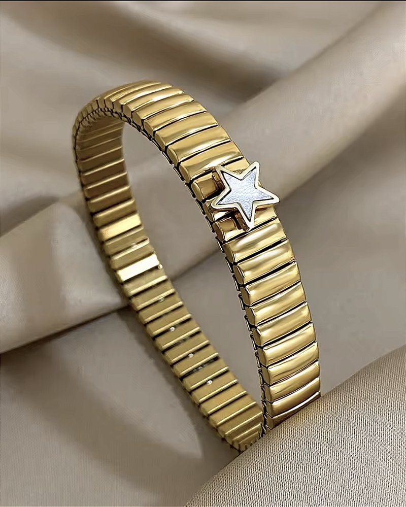 Bracelete Expansível Estrela Branca