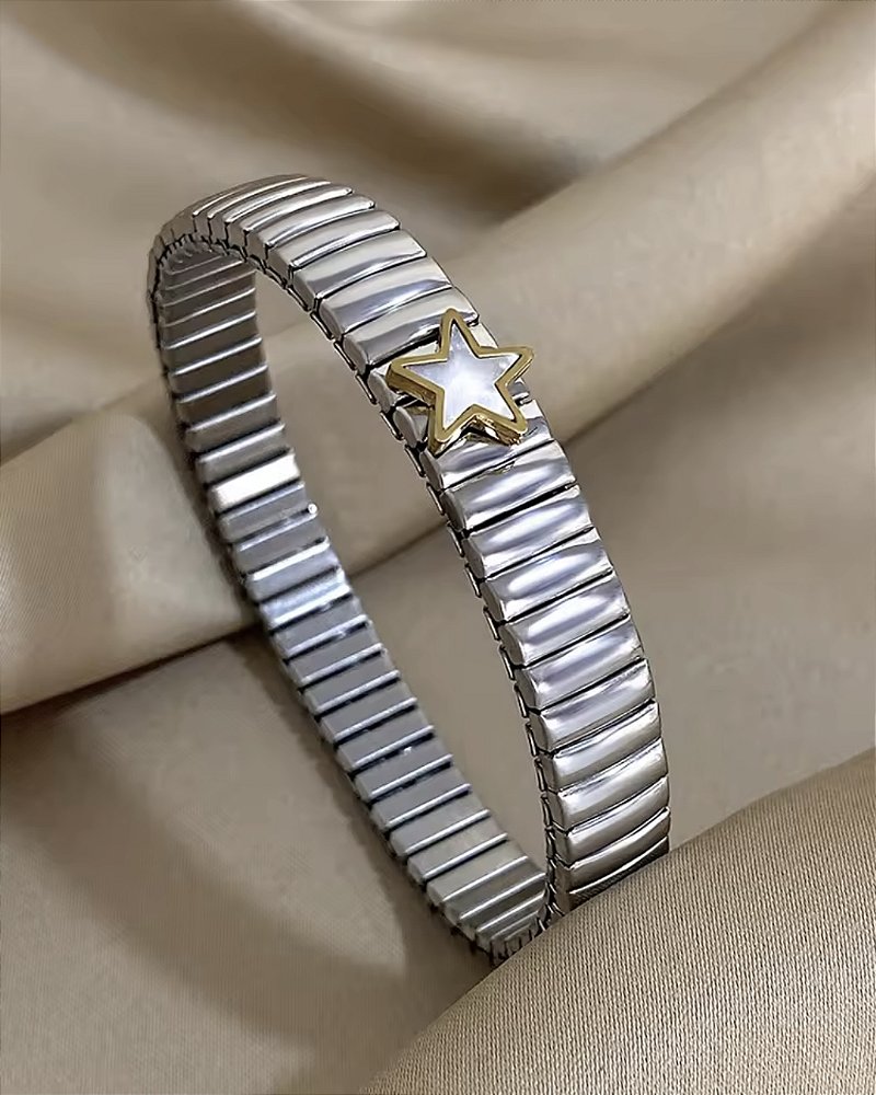 Bracelete Expansível Estrela Branca