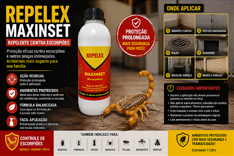 Repelex Escorpiões – Produto para Controle de Escorpiões