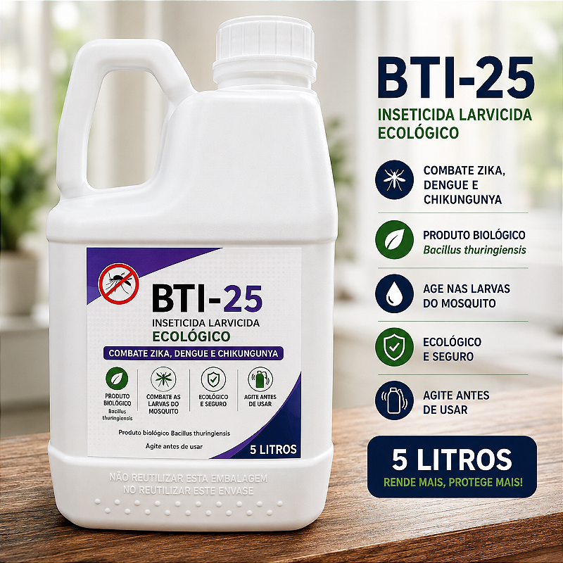 BTI-25 5 Litros – Larvicida Biológico para Controle de Mosquitos