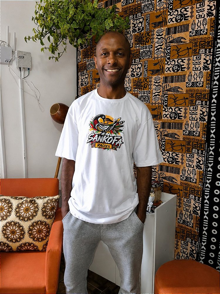 Camiseta Sankofa – Coleção Raízes | Estilus Black