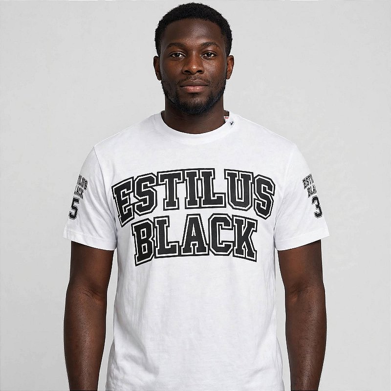 Camiseta Branca Estampa Estilus Black - Streetwear