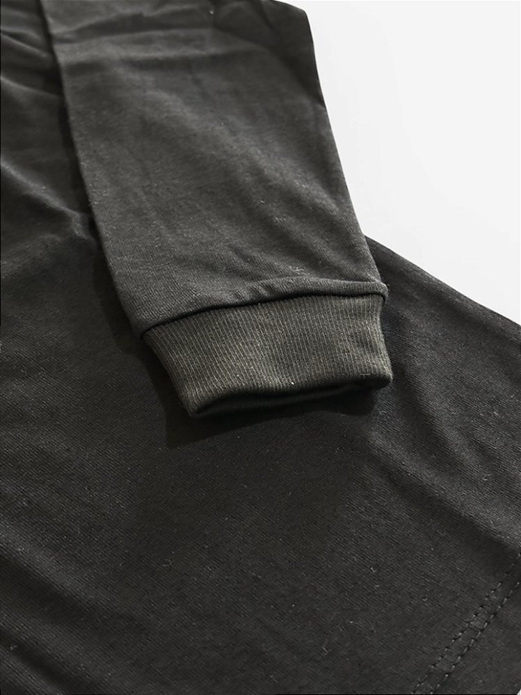 Camiseta Manga Longa com Punho 100% Algodão