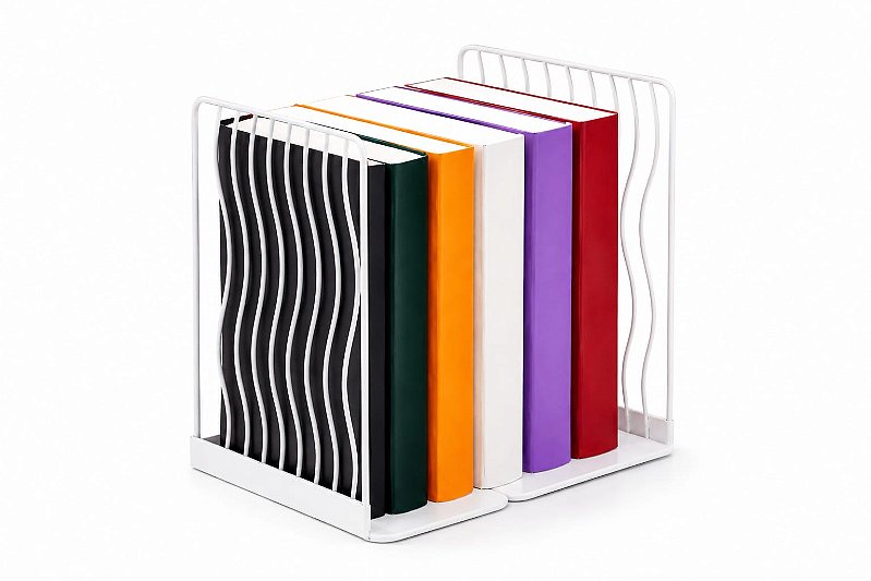 Organizador de Livros Aramado Vertical Branco