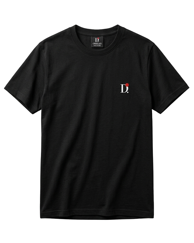 Camiseta Básica Unissex Manga Curta Preta D.ORIGAN®