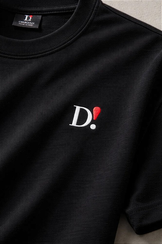 Camiseta Básica Unissex Manga Curta Preta D.ORIGAN®