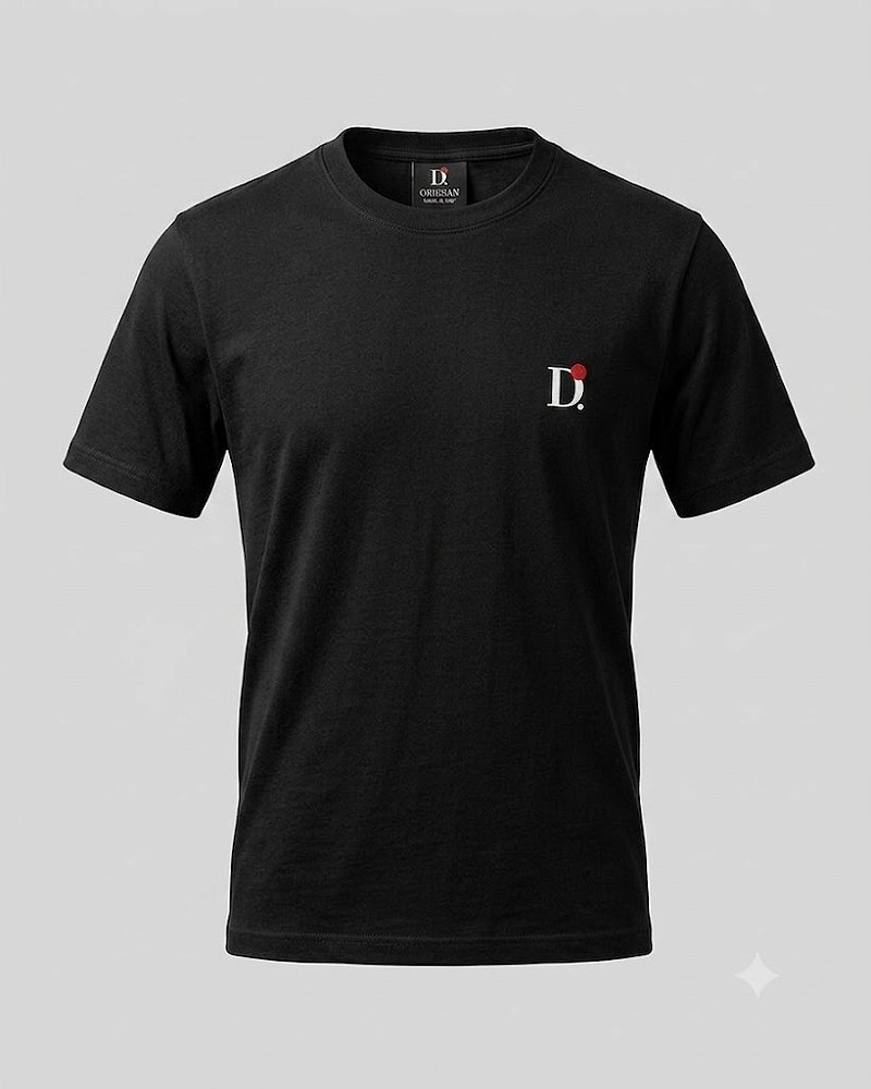 Camiseta Básica Unissex Manga Curta Preta D.ORIGAN®
