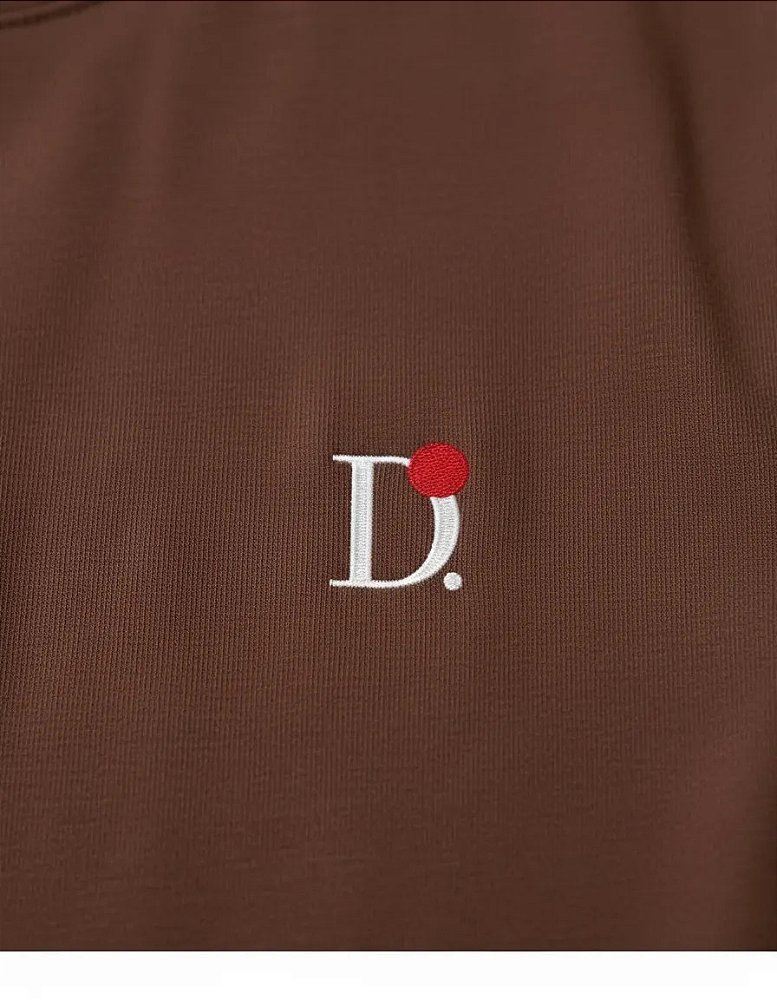 Camiseta Básica Unissex Manga Curta Regular Dorigan - Marrom