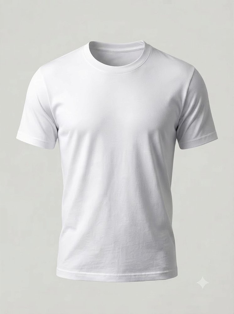 Camiseta Básica Unissex Manga Curta Branca