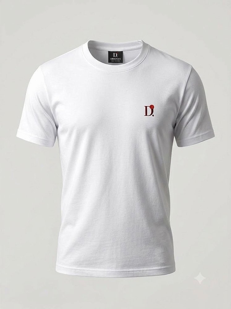 Camiseta Básica Unissex Manga Curta Branca D.ORIGAN