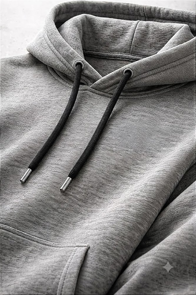 Moletom Premium com Capuz Essential Cinza