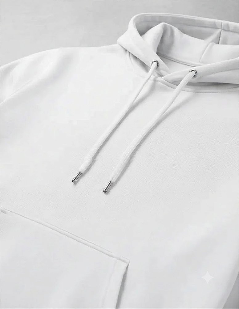 Moletom Premium com Capuz Essencial Branco