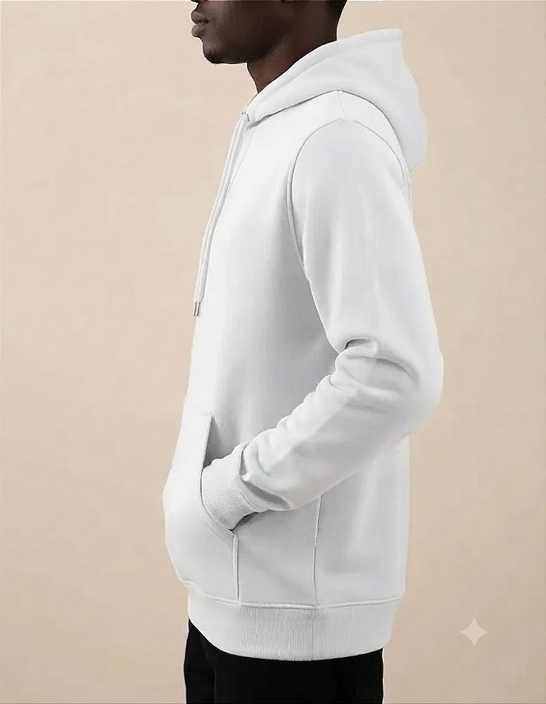 Moletom Premium com Capuz Essencial Branco