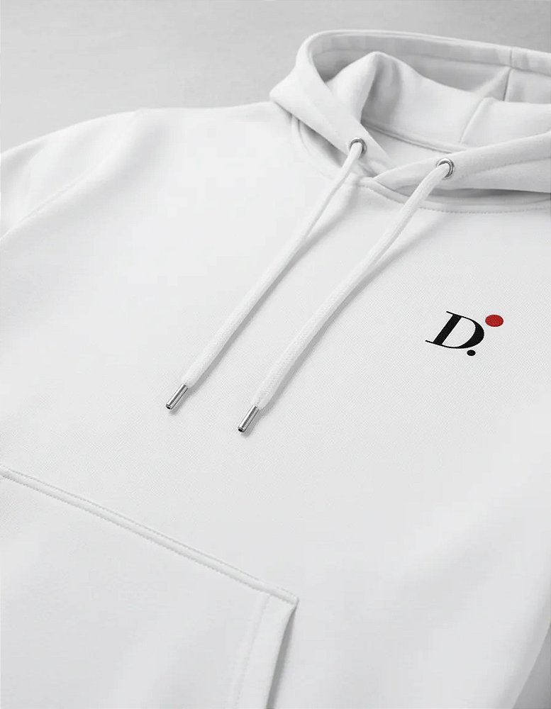 Moletom Premium com Capuz D.ORIGAN® Essencial Branco
