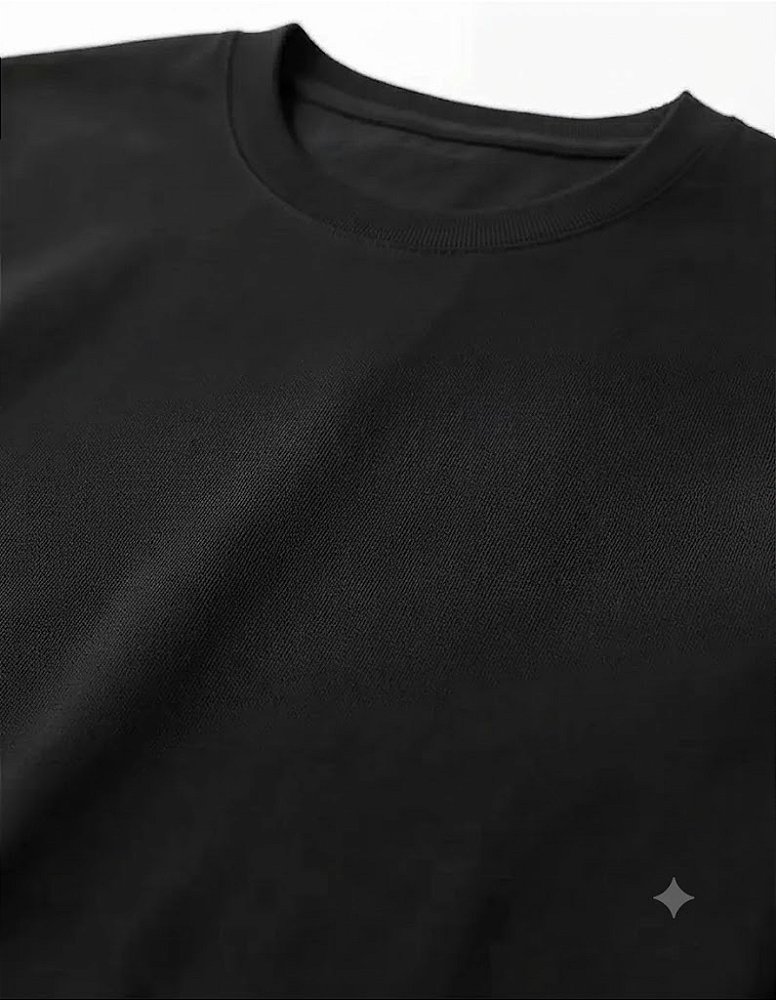 Camiseta Básica Unissex Manga Longa Preta