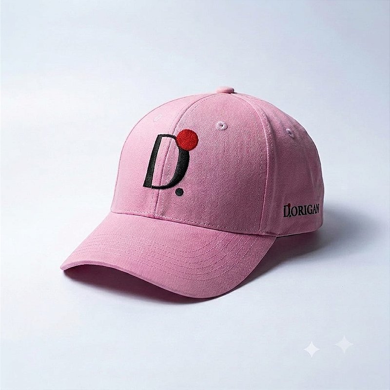 Boné Rosa Claro D.ORIGAN® | Ícone D Bordado em Alto Relevo