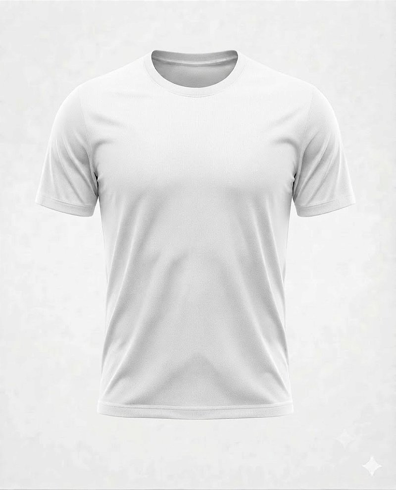 Camiseta Dry Fit Unissex Manga Curta Branca