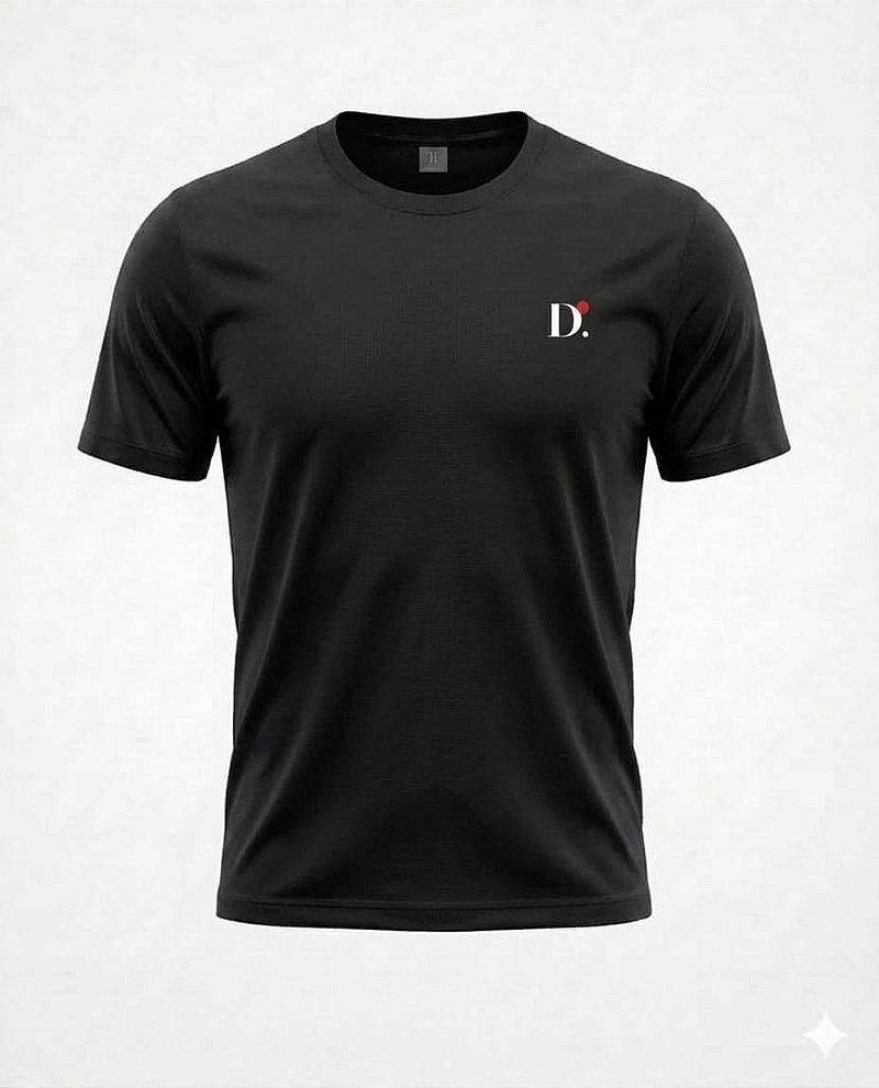 Camiseta Dry Fit Manga Curta Preta D.ORIGAN
