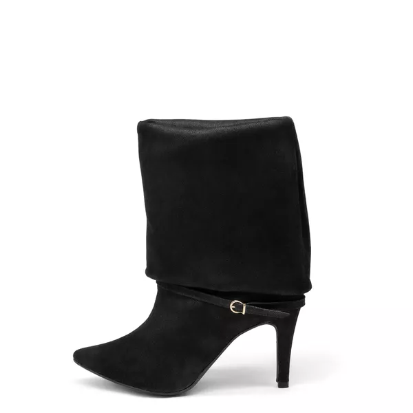 Bota Feminina 1762 Capa 2 em 1 Nobucado Preto