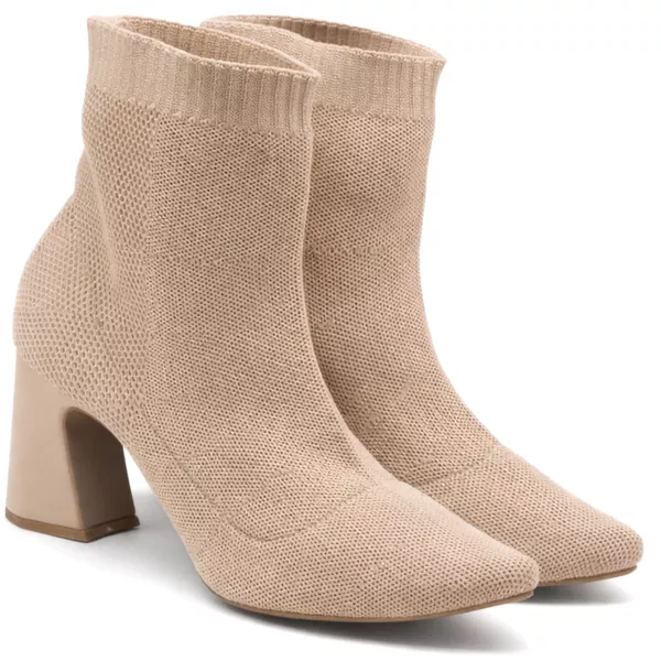 Bota Cano Baixo Salto Grosso Meia 184000