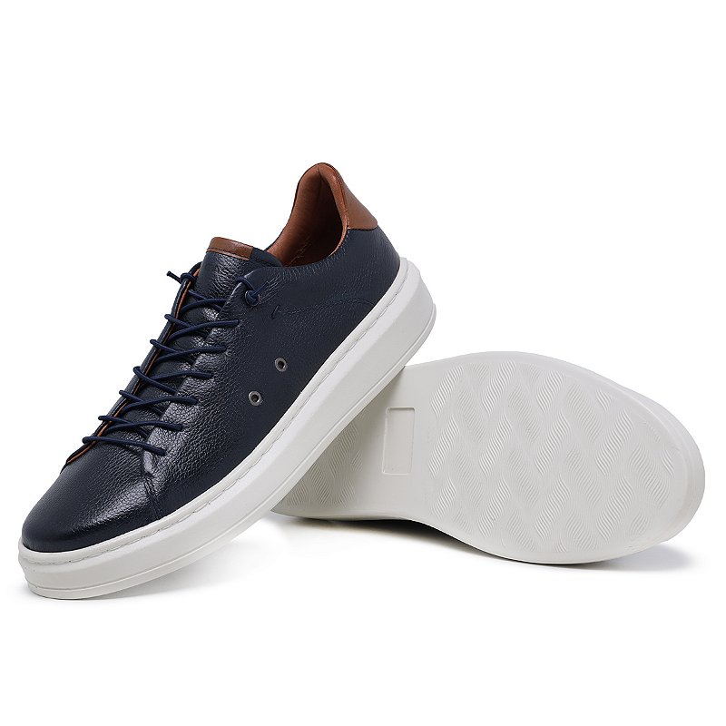 Tenis Floter Azul Marinho-Caramelo