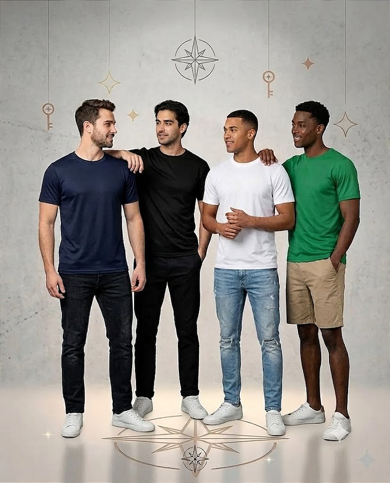 Kit 4 Camisetas Básicas Premium Dry Fit – Performance e Estilo para o Seu Dia a Dia