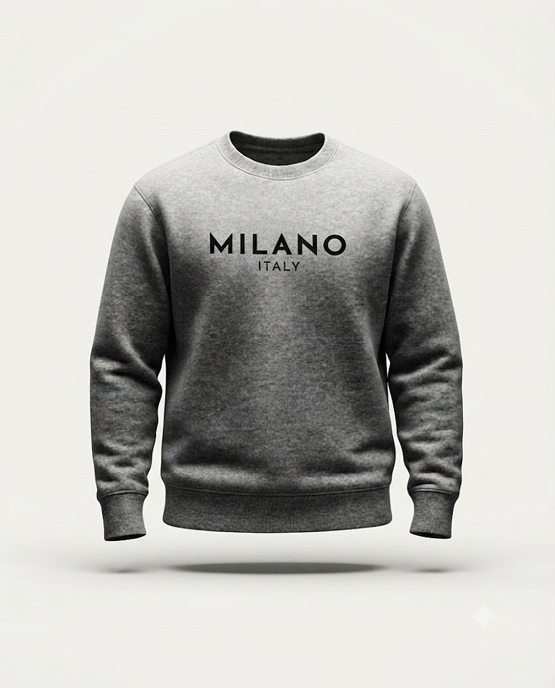 Moletom Careca Essential Cinza Milano Italy