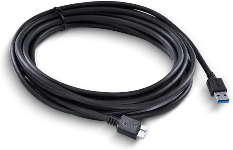 CABO PARA HD EXTERNO USB A 3.0 MACHO PARA MICRO USB B 3.0 (10 PINOS) MACHO 28AWG PURO COBRE 5 METROS - PUAMCM3-5, PCYES
