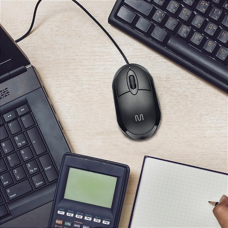 Mouse com Fio Multi Classic Box USB 1200 DPI com Design Compacto e Cabo de 1,2m – Preto MO300 Visite a loja Multilaser