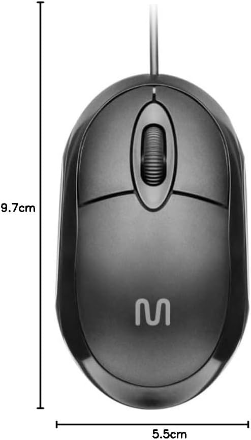 Mouse com Fio Multi Classic Box USB 1200 DPI com Design Compacto e Cabo de 1,2m – Preto MO300 Visite a loja Multilaser