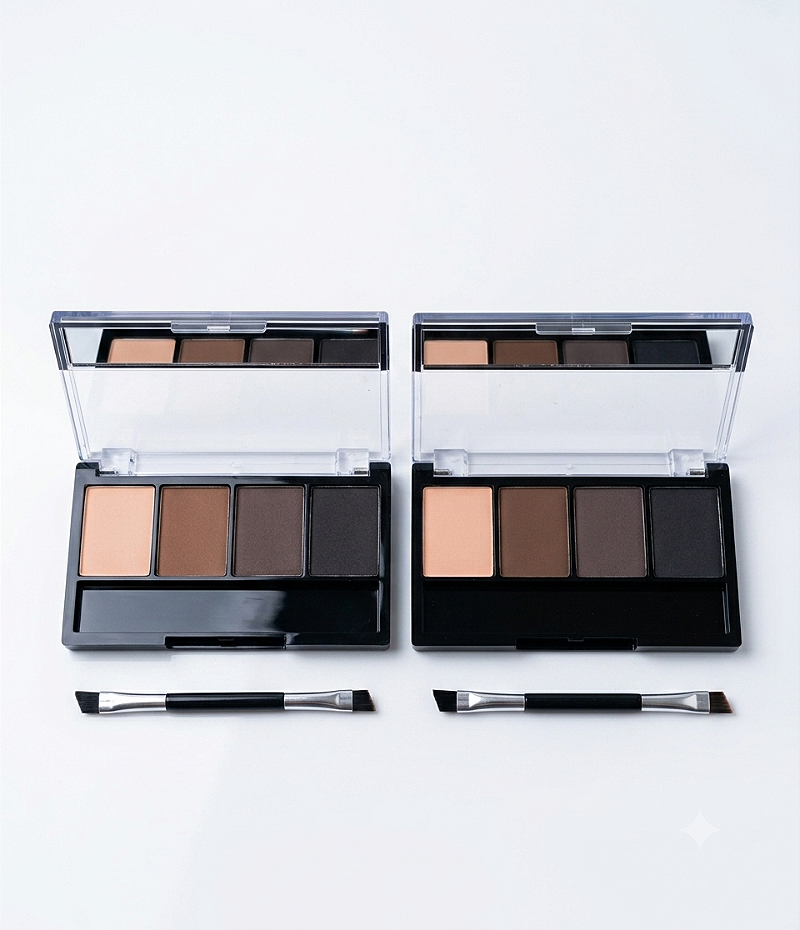 Paleta de Sombras para Sobrancelha com Primer Fixador e Pincel Duo