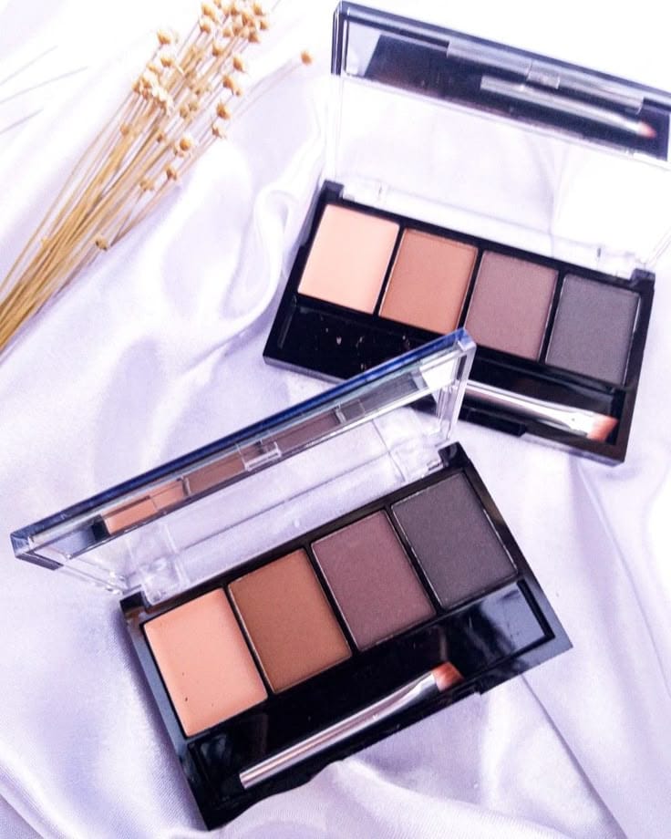 Paleta de Sombras para Sobrancelha com Primer Fixador e Pincel Duo