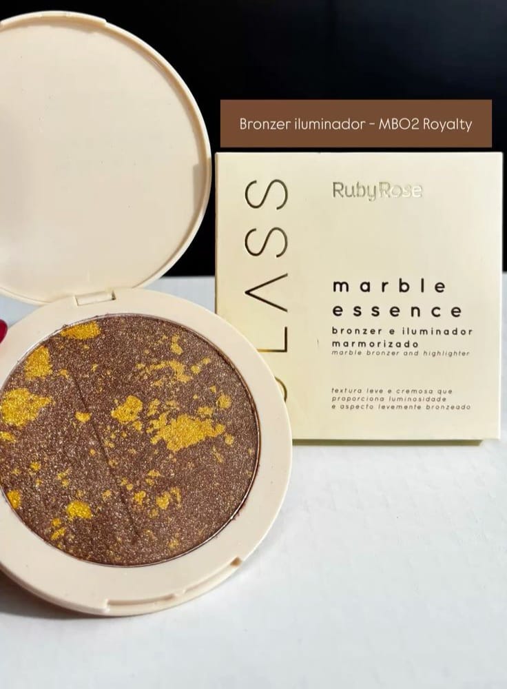 Bronzer e Iluminador Marmorizado Glass Marble Ruby Rose
