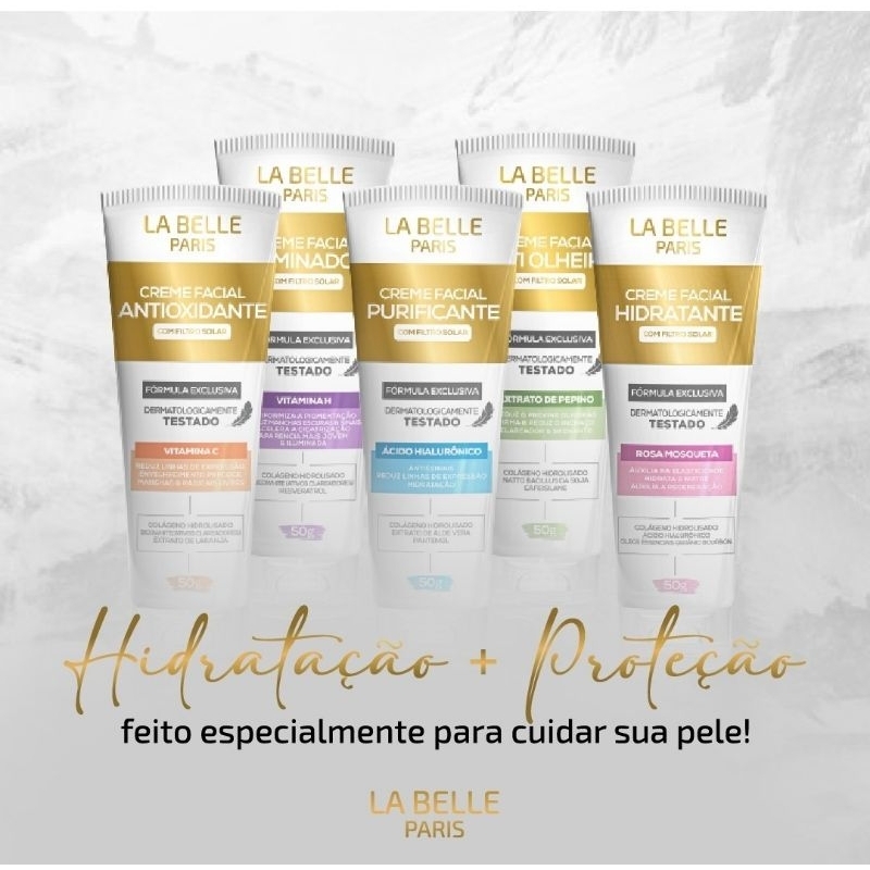Creme Facial com Filtro Solar 50g – La Belle Paris
