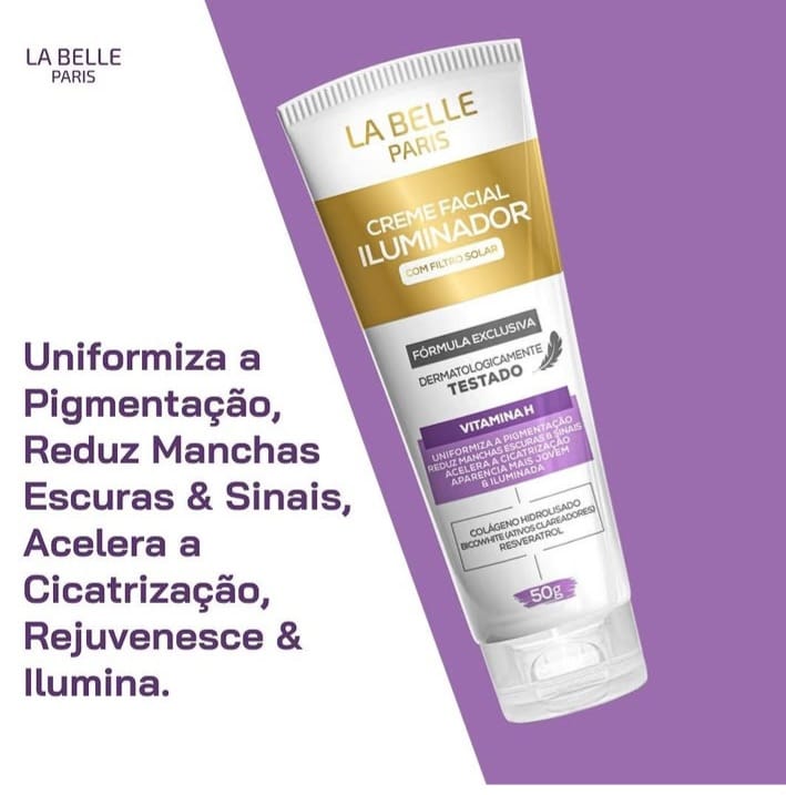 Creme Facial com Filtro Solar 50g – La Belle Paris