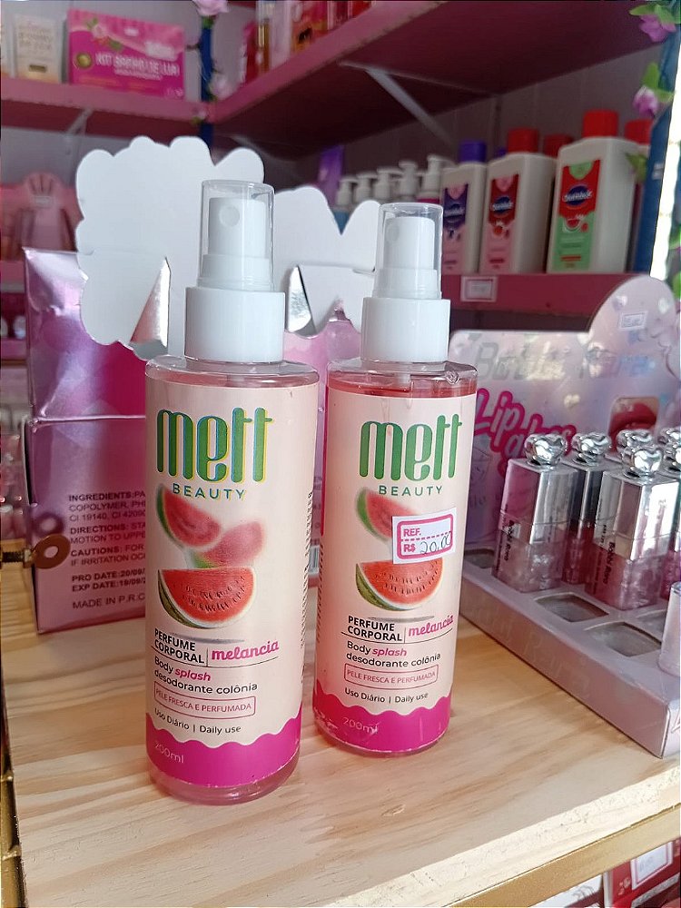 Body Splash Perfume Corporal Desodorante Colônia 200ml – Mett Beauty
