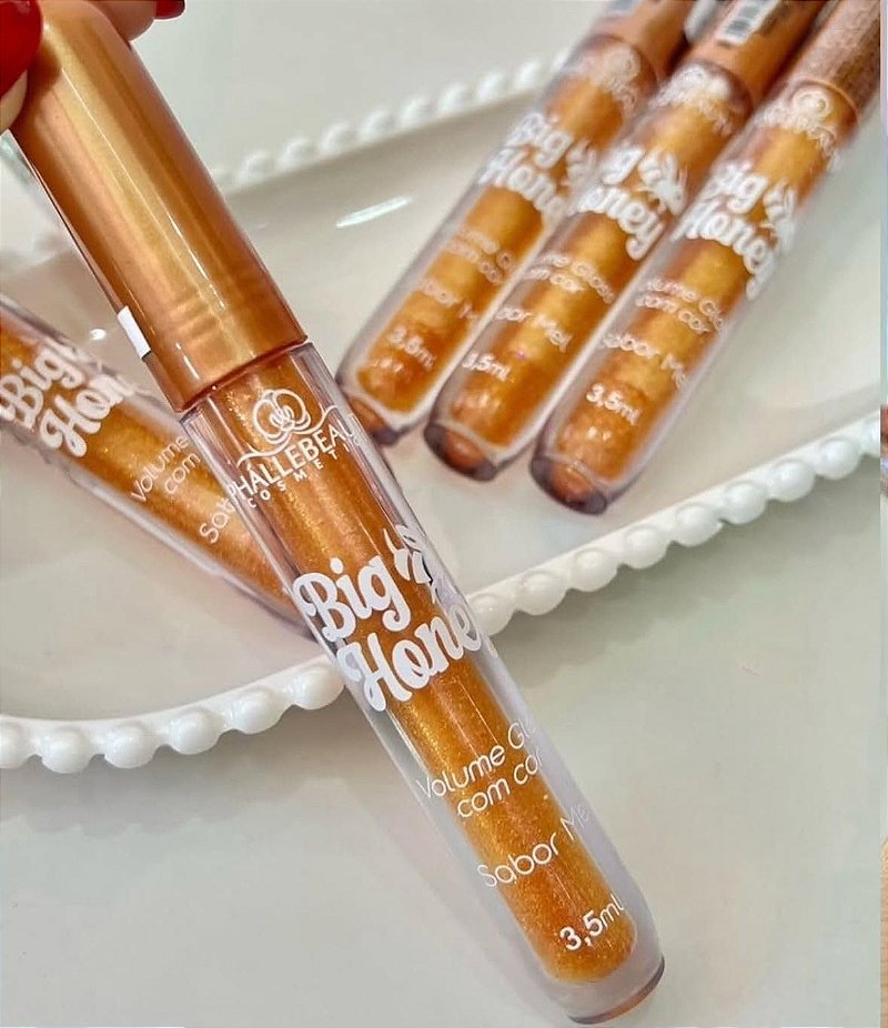 Gloss Labial Big Honey Phállebeauty – Volume Gloss com Cor e Sabor Mel (3,5ml)