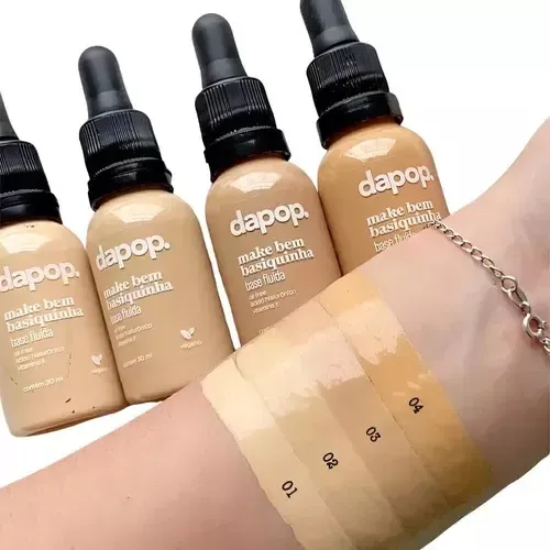 Base Fluida Dapop Make Bem Basiquinha (30ml) – Cobertura Leve e Tratamento para a Pele