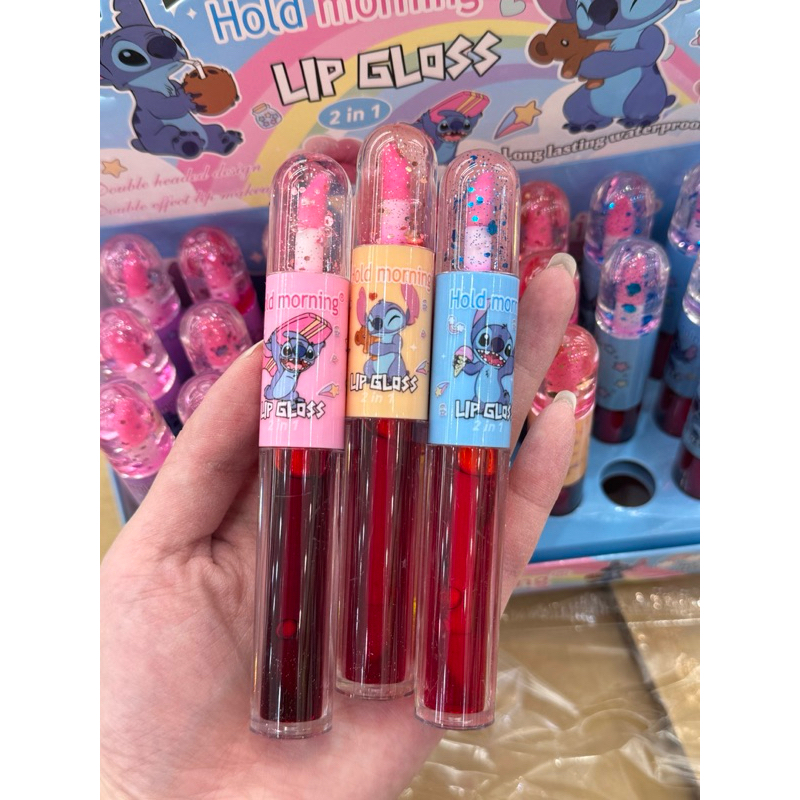 Batom e Lip Gloss 2 em 1 Stitch Hold Morning – Longa Duração e Brilho