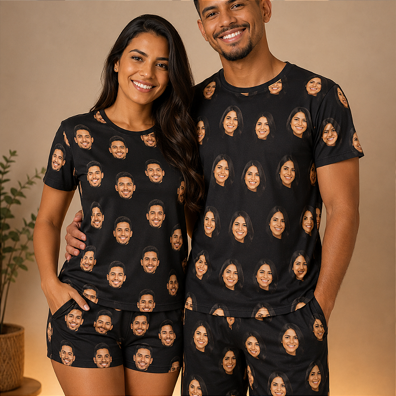 Camiseta Personalizada Rostos Dry Fit Casal