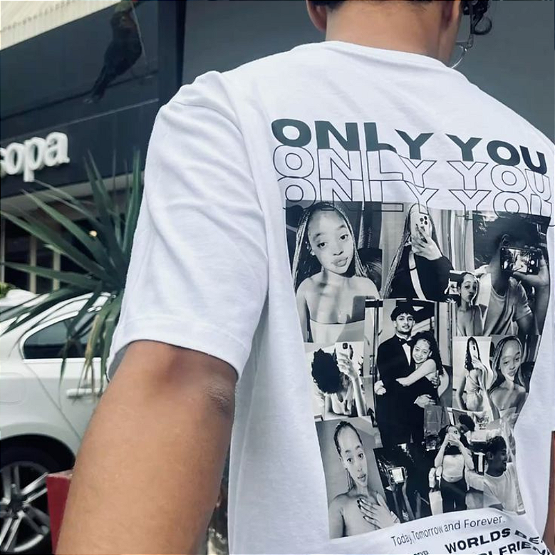 Camiseta de Algodão Unissex Only You Foto Olhar (5 dias úteis)
