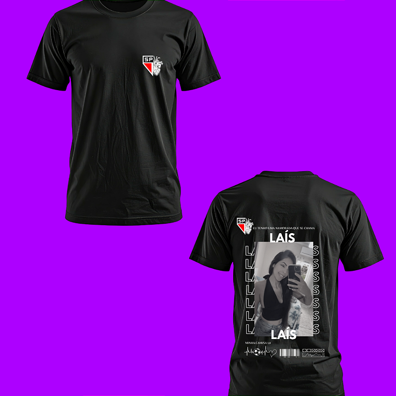Camiseta Personalizada Namorado Namorada Time do Coracao (5 dias uteis)