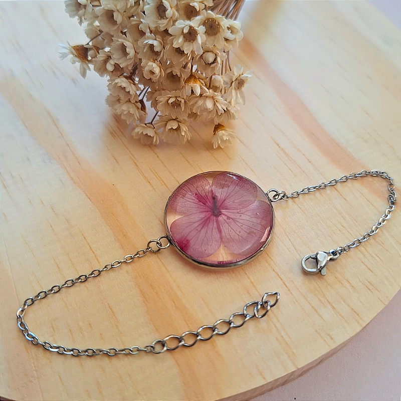 Pulseira - Hortênsia Rosa