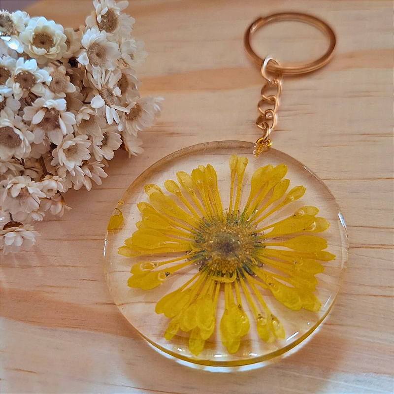 Chaveiro Crisântemo Amarelo