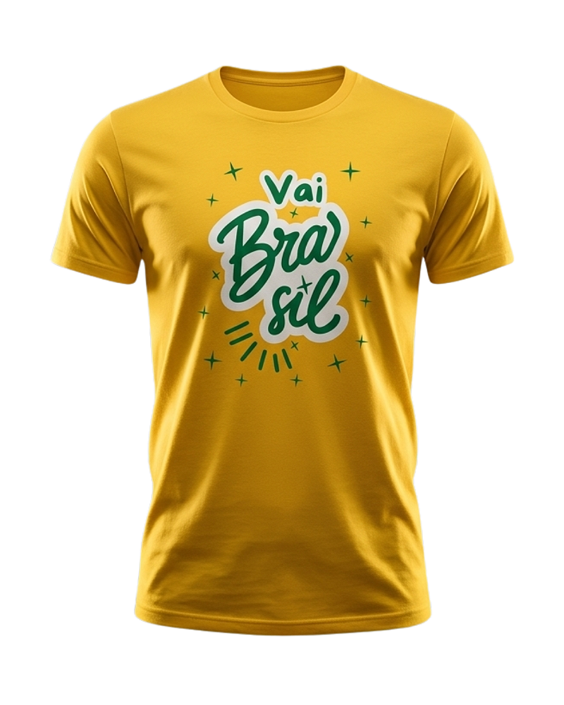 CAMISETA AMARELA VAI BRASIL