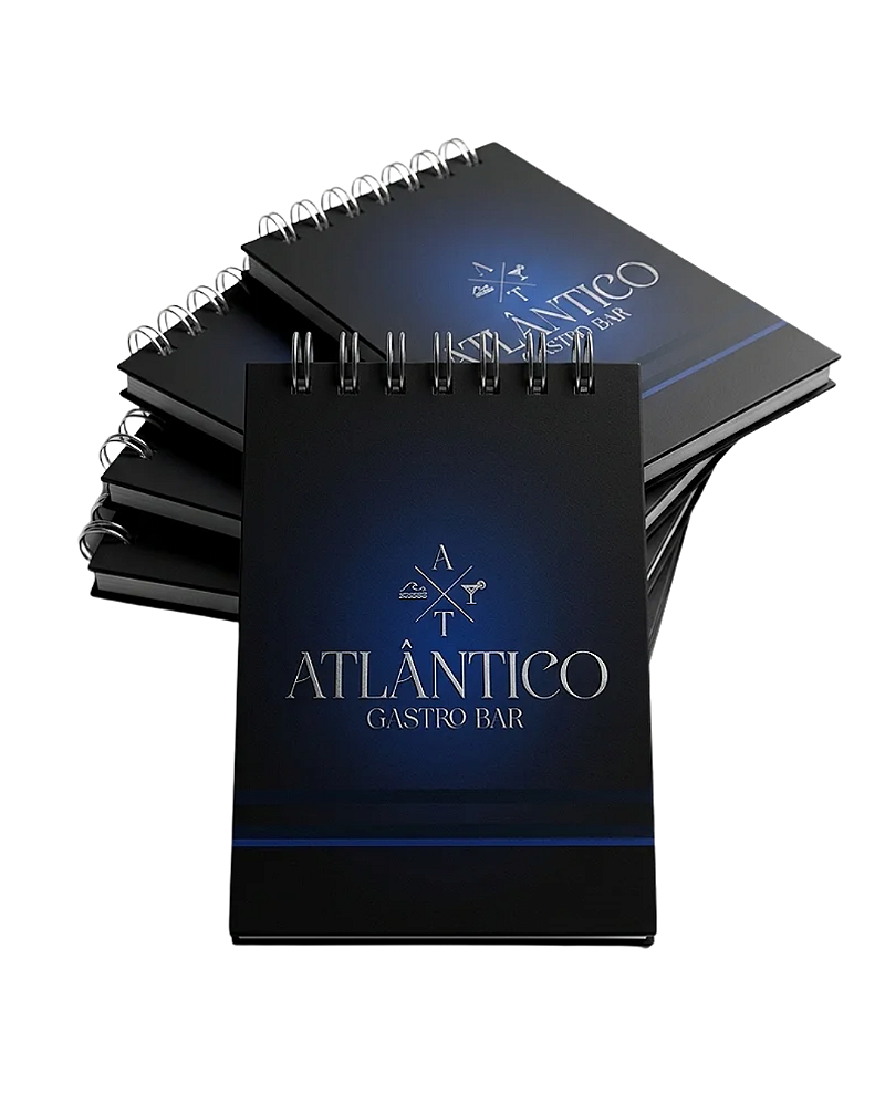 KIT 50 BLOCOS DE ANOTAÇÕES CAPA DURA PERSONALIZADOS