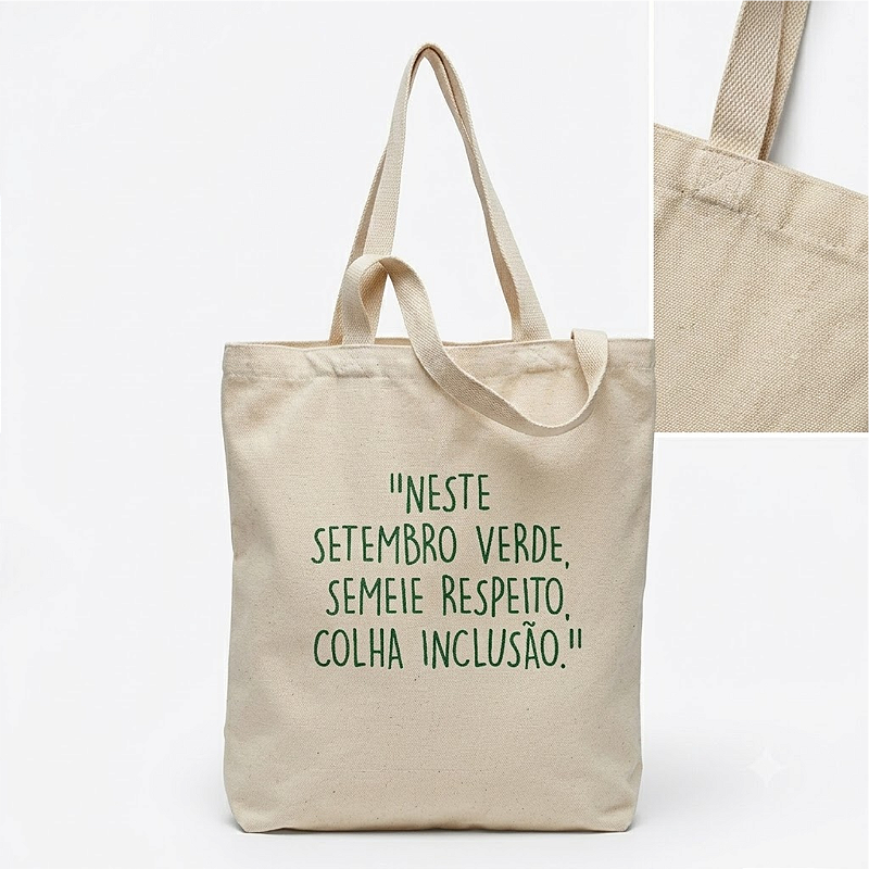 KIT 20 UNDS SACOLAS DE ALGODÃO PERSONALIZADAS